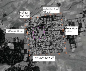 نمائی از قلعه جغتای با برج و بارو ها قدیمی